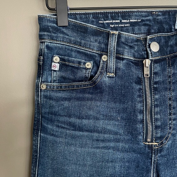AG Adriano Goldschmied Farrah High Rise Ankle Jeans Size 26 Blue Stretch Denim - Picture 8 of 16
